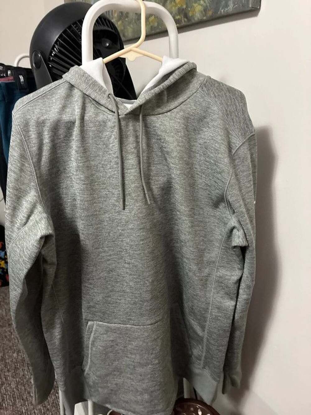 Men’s large Nike new wo tags gray dri fit hoodie sweatshirt